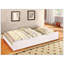 Lit superposé simple au-dessus d'un lit superposé Moderne attaché échelle supérieure Rails de lit et structure de joint verrouillable pour trousse de lattes de sécurité Finition bleue / blanche incluse