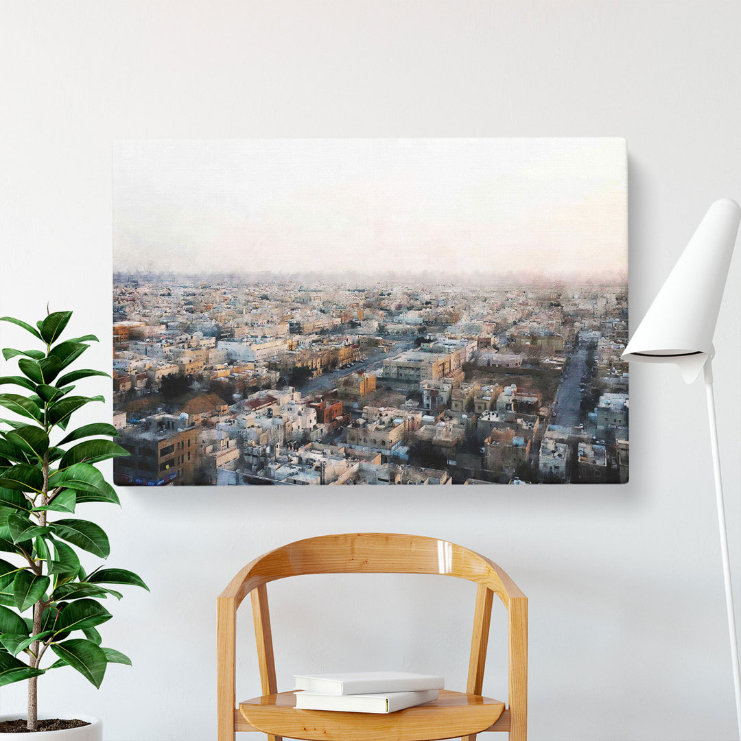 Riyadh Skyline In Saudi Arabia - Wrapped Canvas