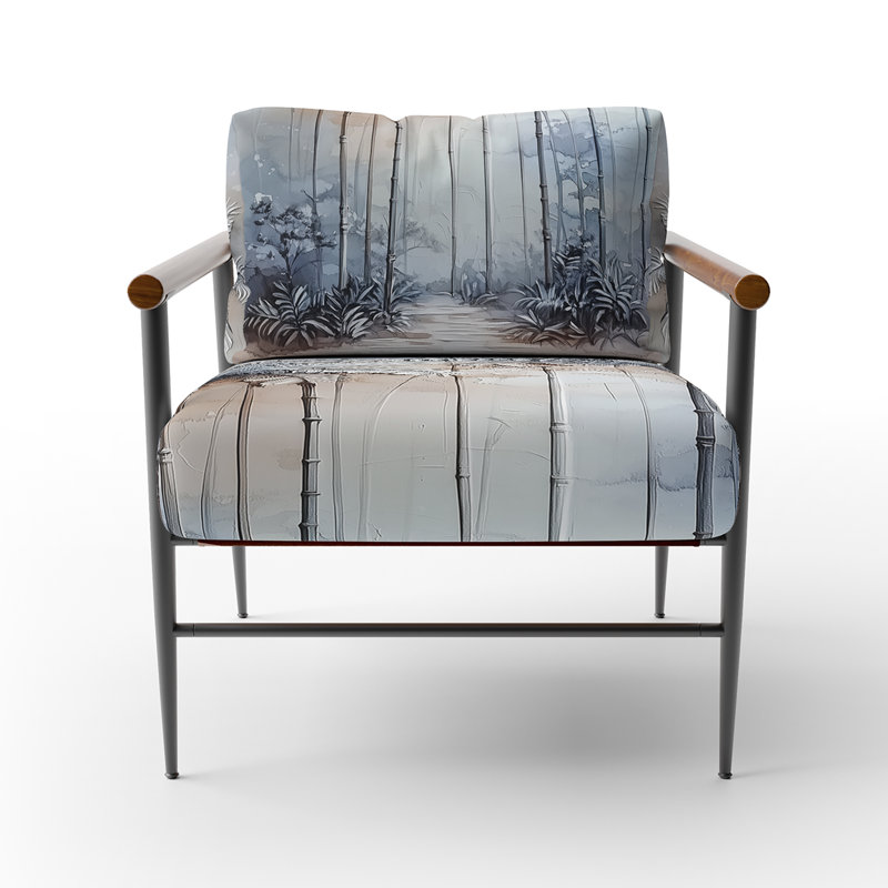 Chaise d'appoint Palm Trees, Brown Round Arms