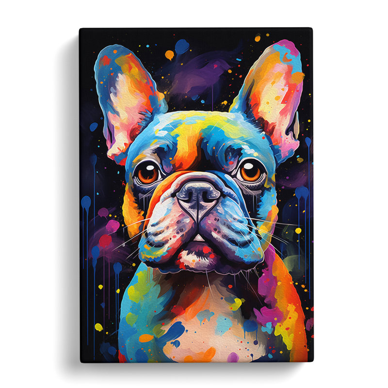 French Bulldog Informel - Wrapped Canvas, 60cm H x 40cm W x 3cm D