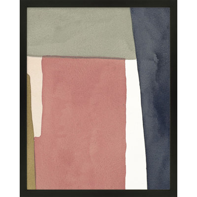 Warm Pink And Indigo Print by Julia Balfour