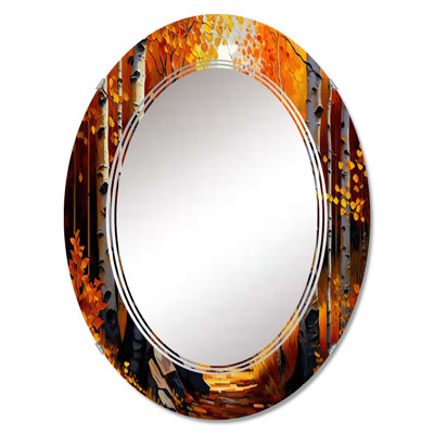 Orlina Path Into The Forest V - Landscape Forest Wall Mirror