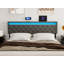 Tête de lit tapissier avec 2 ports USB et lumières DEL Bertwald - Hauteur réglable-1046498124-1047018618