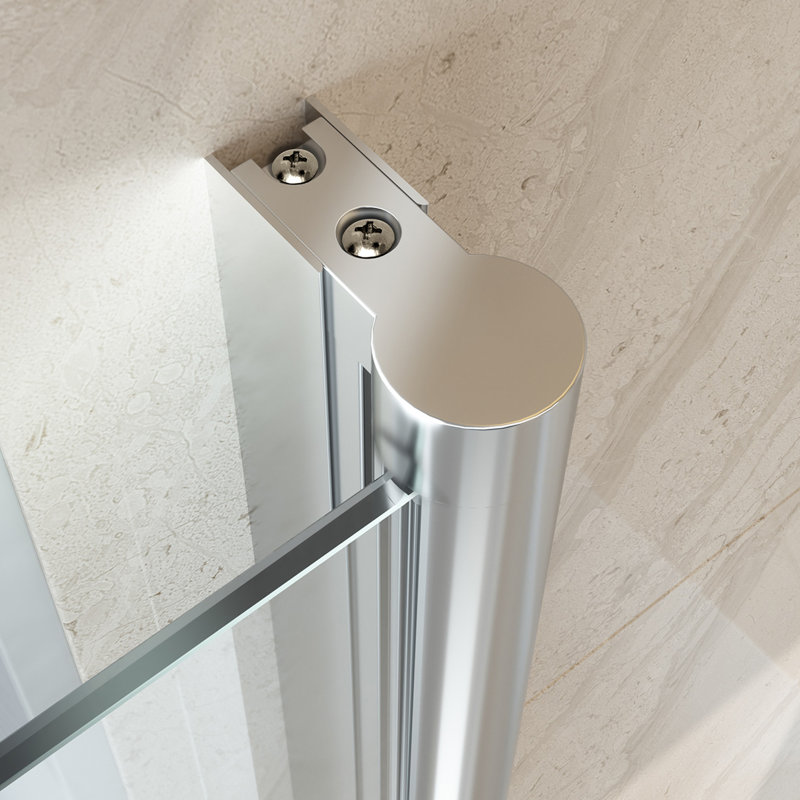 Porte de baignoire sans cadre l 35 po x H 55 po, Chrome