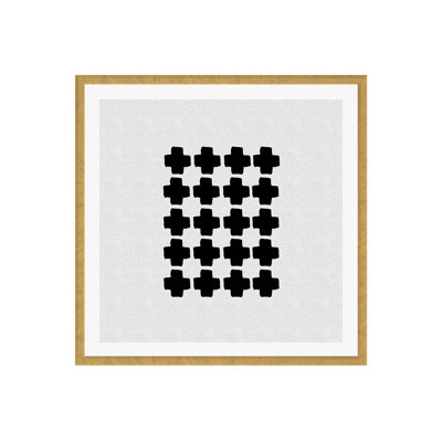 «Dessy noir et blanc abstrait III» par Orara Studio, reproduction sur toile