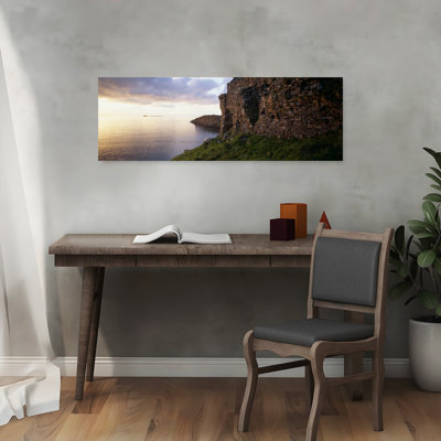 Castle At The Waterfront, Duntulm Castle, Isle Of Skye, Scotland Abstract Contemporary Seascape Landscape Wall Art
