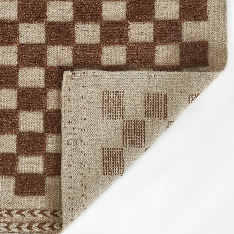 Azle Handmade Wool Brown Rug