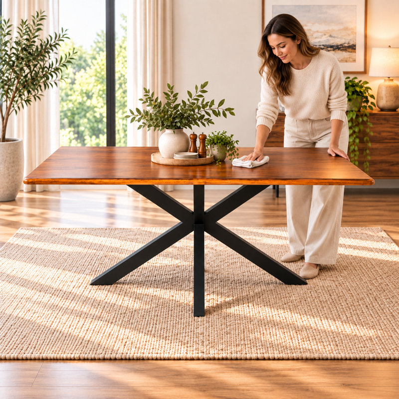 Dining Table with Iron Base