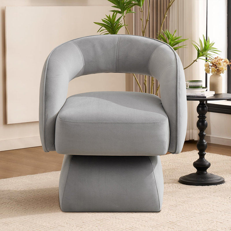 Fauteuil d'appoint moderne 27,7 po, Gris