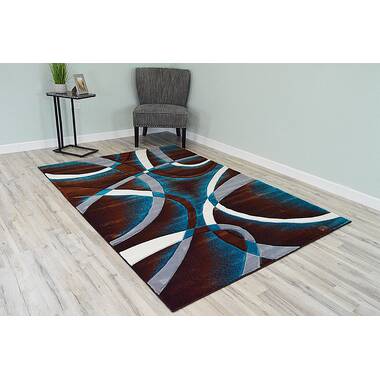 Well Woven Eugene Blue Oriental Medallion Non-Slip Runner Rug 2x7