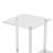 Modern Clear 3-Tier Side Table, Space-Saving Narrow End Table for Living Room & Bedroom, 23.5" H