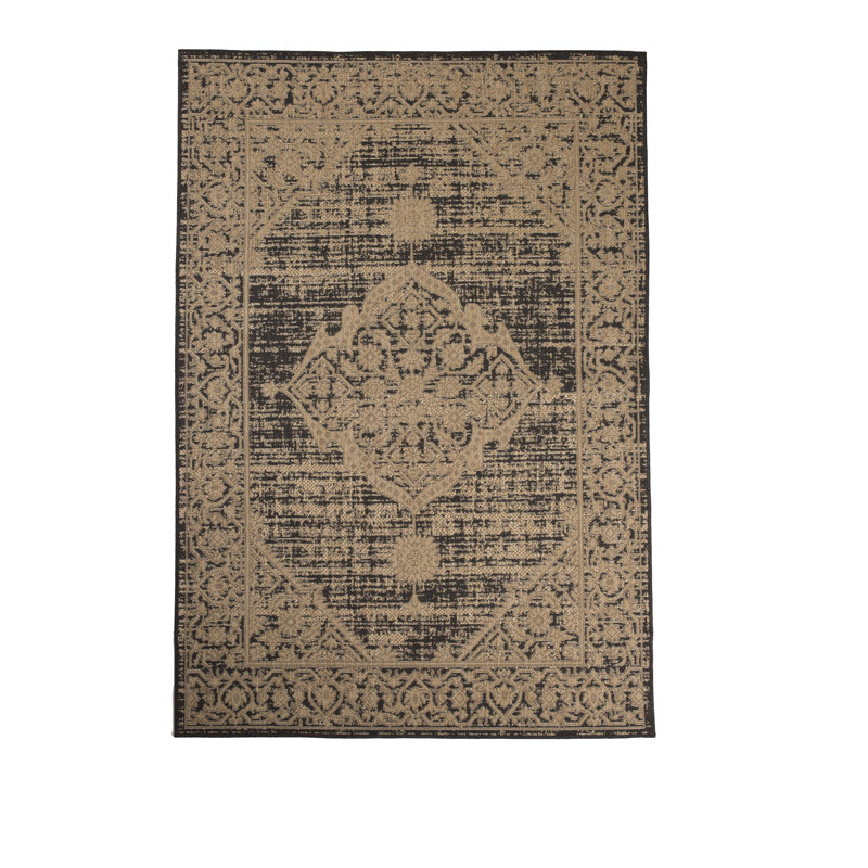 Tapis intérieur / extérieur brun Izquierdo, Rectangle 7 pi 10 po x 10 pi