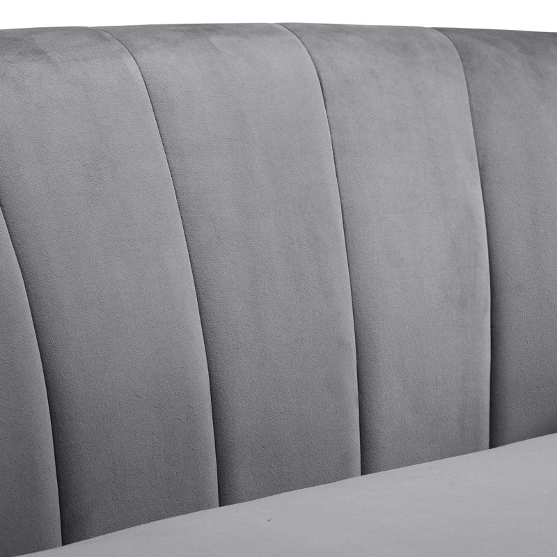 Velvet Armchair, Gray Velvet