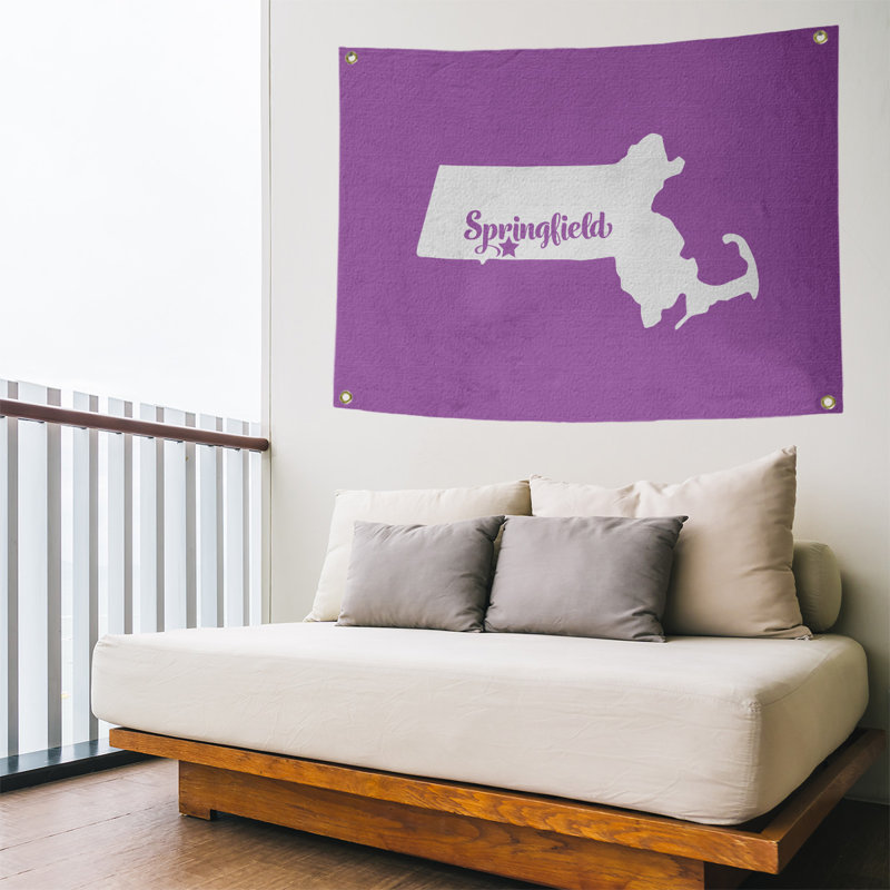 Tapisserie murale springfield massachusetts, Violet, H 59 po x l 80 po
