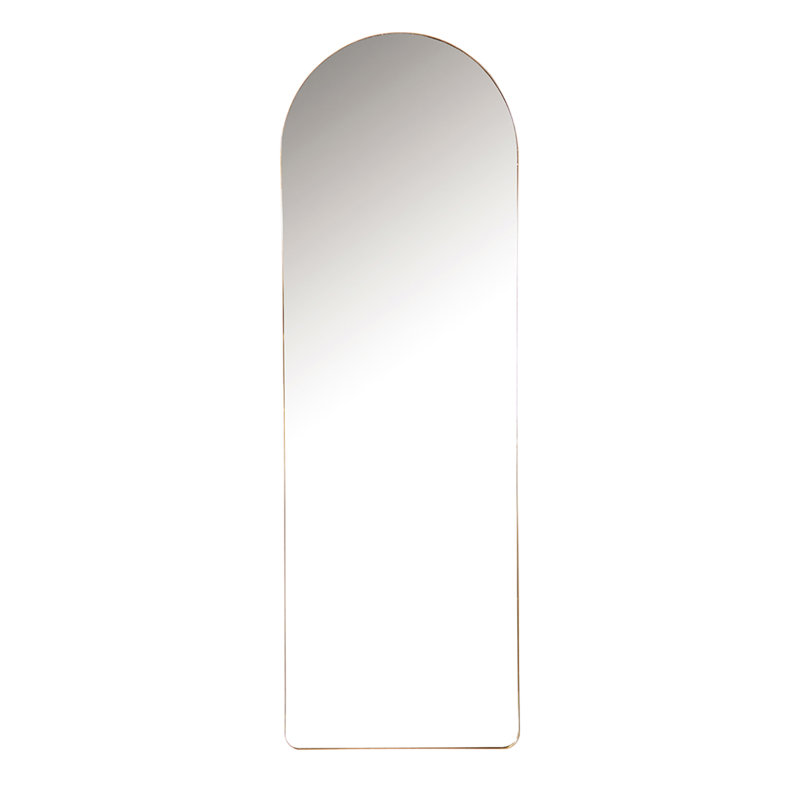 Feria 20 x 60 Inch Metal Framed Floor Mirror Rose Gold, Rose Gold