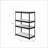 Bookshelf, Industrial 4-Tier with Adjustable Shelves Sturdy Metal Frame | Natural &amp; Black Finish | Metal | Natural-253047559