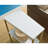 Wedge Shape Chairside Table End Table Snack Table Side Table One Shelf Metal Frame For Between Two Arm Chairs White Table Faux Gold Metal Legs Side Table