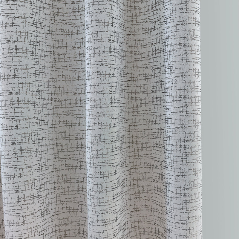 Panneau de rideau simple obscurcissant avec œillets Clyda Ikat, l 54 po x L 54 po, Vert forêt