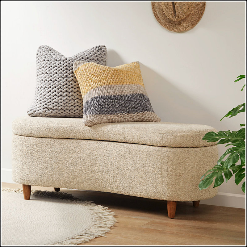 Banc de rangement Boucle Taupe