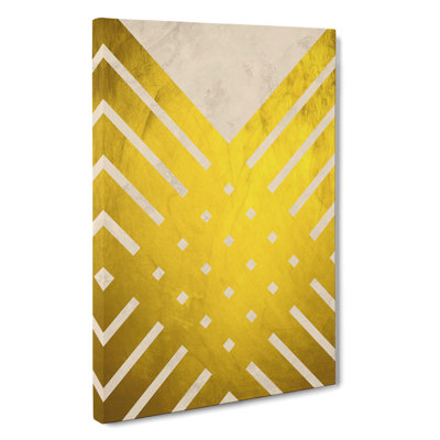Golden Lattice - Wrapped Canvas Print