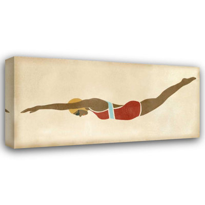 Art encadré sur toile tendue par Red Barrel Studio Vess, June Erica: Vintage Diver II