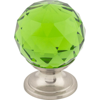 Wine Crystal 1 1/8" Diameter Round Knob
