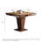 38.98"Vintage Solid Wood Walnut Brown Square Multifunctional Poker Table