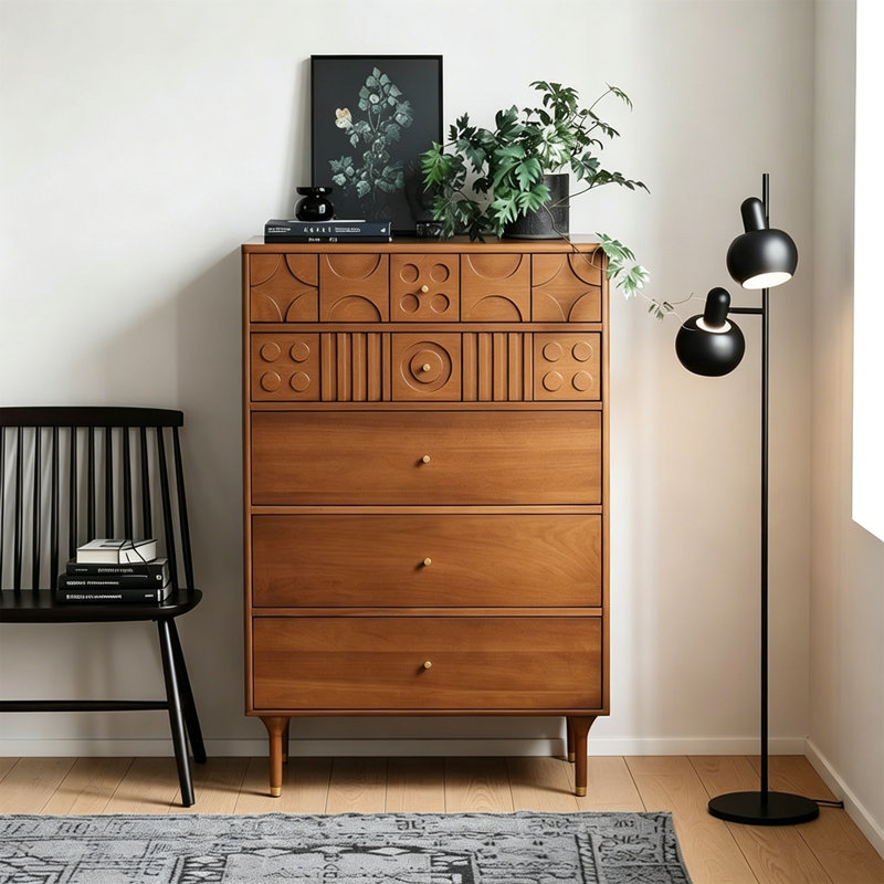 Nordic Retro Relief Accent Chest