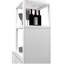 Armoire de rangement en lin de 52 po en bambou blanc, convenant aux espaces de vie principaux tels que les salles de bain, les chambres et les salons