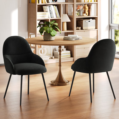 Antin Modern Upholstered Dining Chair with Armrest