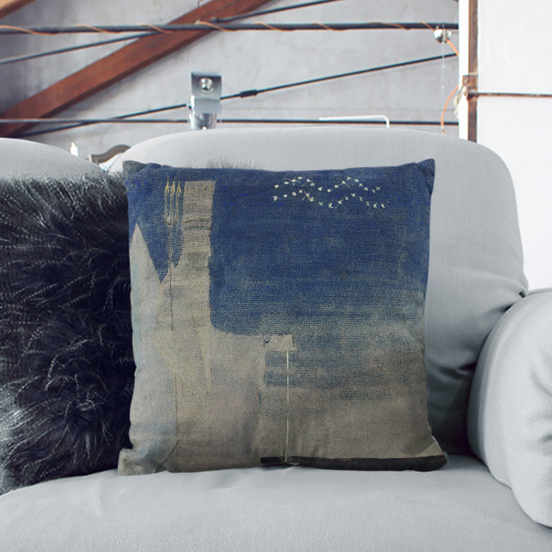 Square Cushion, 40cm H x 40cm W x 15cm D, Black