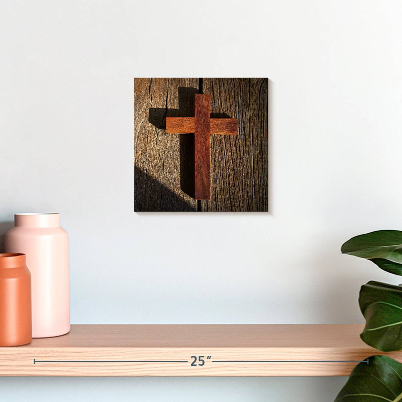 Croix en bois Adella, H 10 po x l 10 po