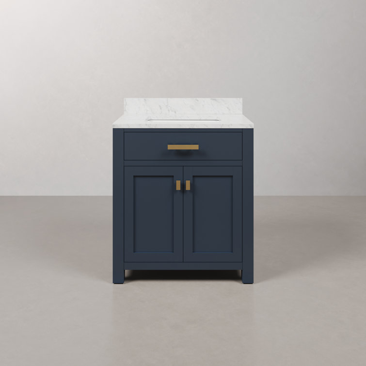 Minnetrista 30'' Single Bathroom Vanity with Marble Top