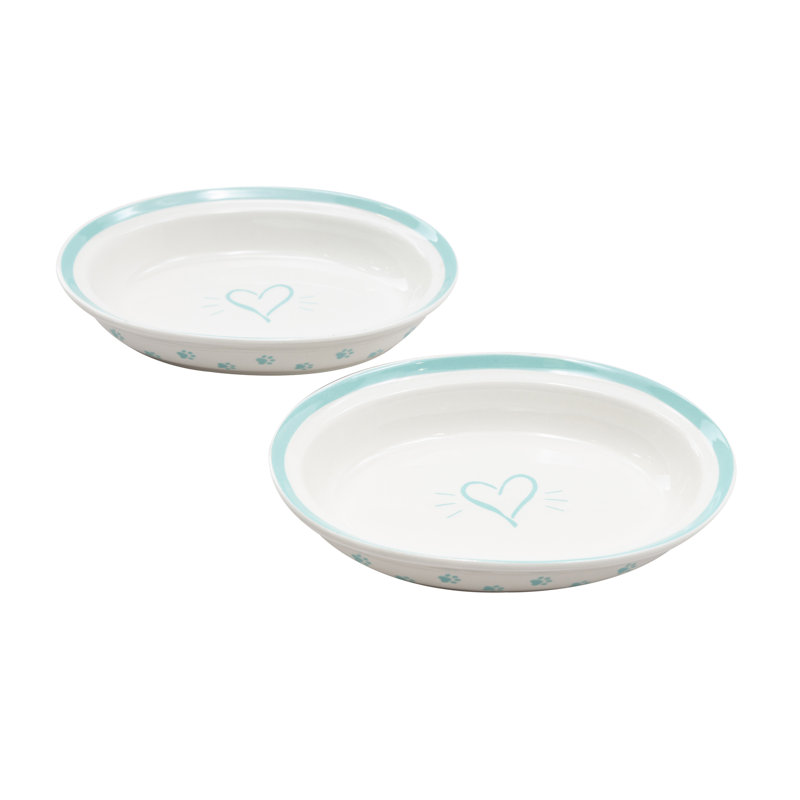 Ensemble de bols pour chat 2 pièces, Turquoise
