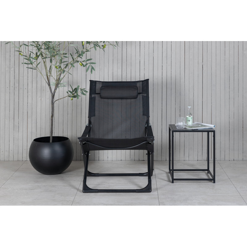 Navona Folding Zero Gravity Chair, Black