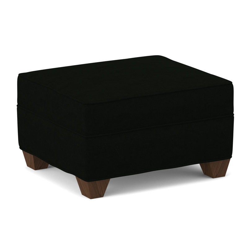 Repose-pieds rectangulaire large de 26 po Phillips, Noyer Montana, Noir Dorset