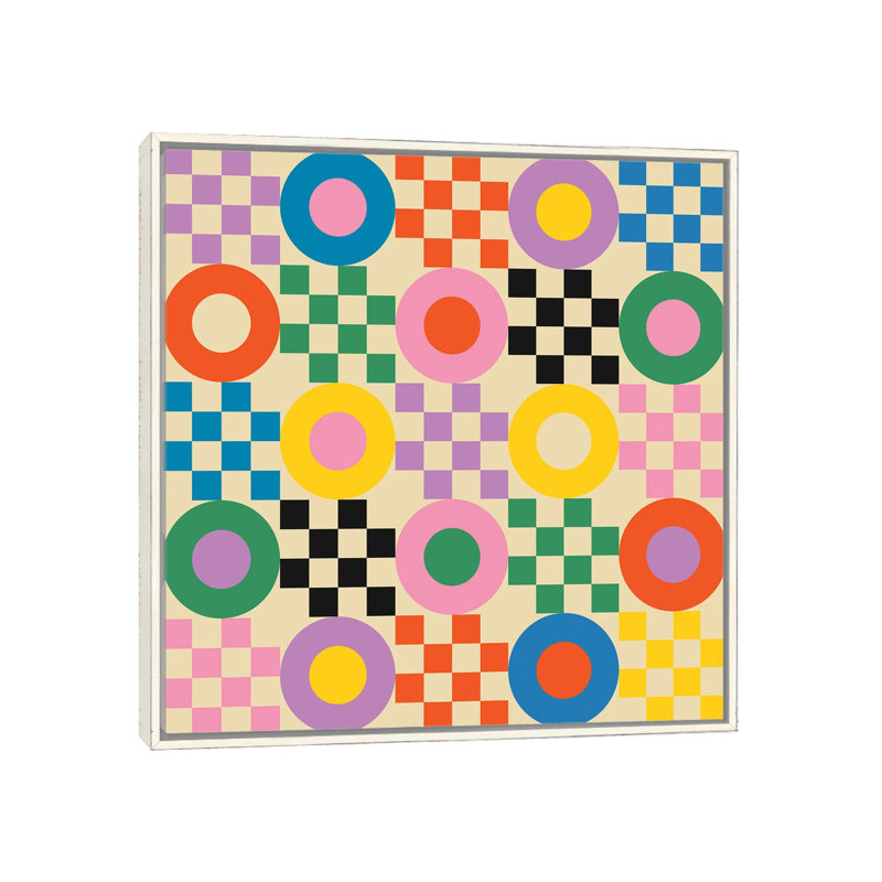 «Lucky Checkerboard», reproduction d'art sur toile encadrée, H 18 po x l 18 po, Toile à cadre flottant sans passe-partout