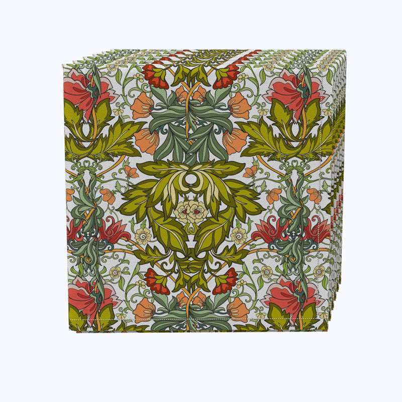 Cardonaghy 100% Cotton Floral Square Napkin