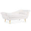 Chaise longue avec accoudoirs à volutes, support pour le dos confortable, éponge haute, pied en bouleau importé, revêtement doux de 28,01 po x l 68,74 po et H 28,59 po, pieds stables à rebond élevé, apparence élégante,-1699704095