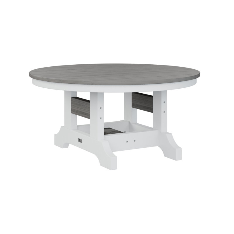 Table de conversation ronde de 38 po Berlin, Bois flottant gris, H 18,5 po x l 38 po x P 38 po