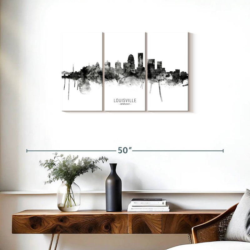 Louisville, Kentucky City Skyline III, H 20 po x l 33 po