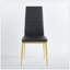 Ensemble de 4 chaises, couleur dorée, siège noir-2002582897