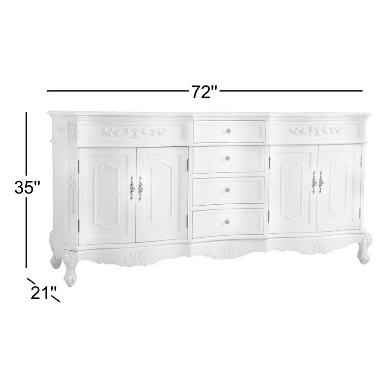 Ensemble de meuble-lavabo double 72 po Burnet, Teck, Crème, Blanc