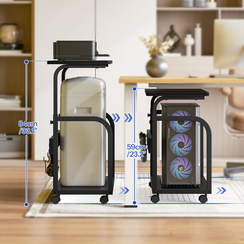 Computer Tower Stand, PC Tower Stand, Printer Cart