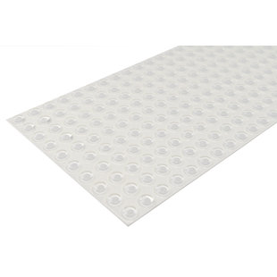 Feuille simple BS-01R, transparent doux / diamètre 0,500 po x hauteur 0,140 po / feuille 200 tampons
