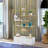 Nariya 5 Tiers Steel Round Office Bookcase,High-quality MDF Board Bookshelf with Open Display Shelf and 2 Drawers