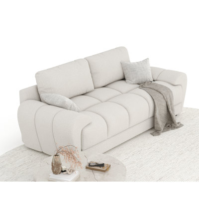 Three-seater round arm Sofa