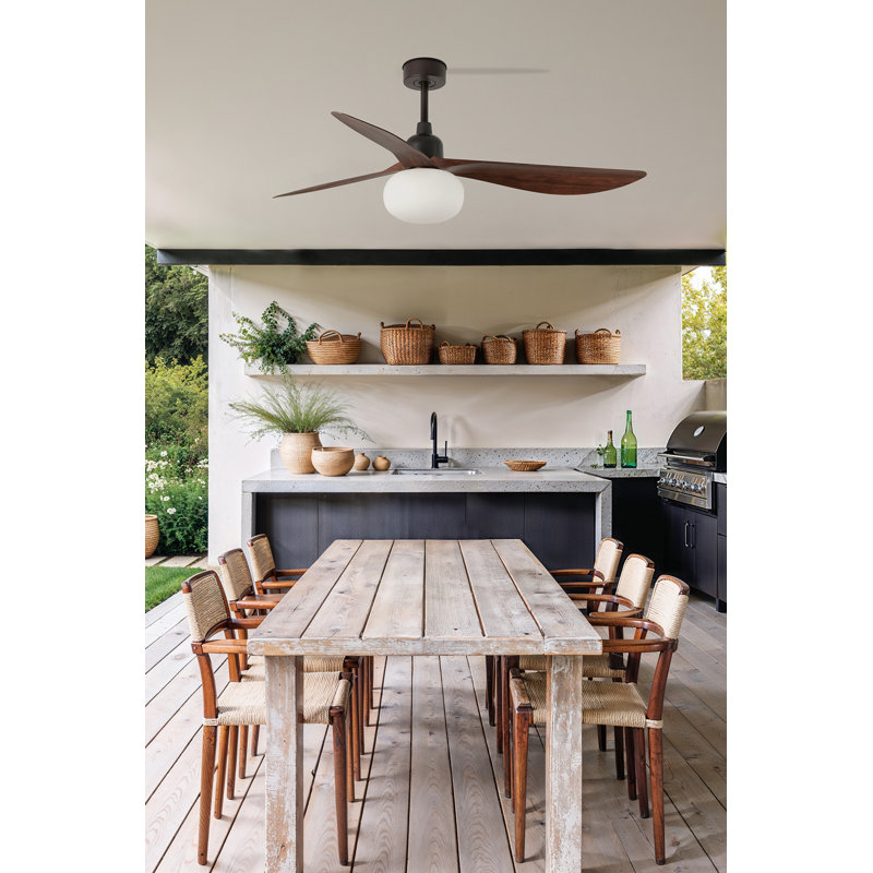 Outwood L Fan E27, Brun, Noyer foncé