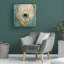 Art mural sur toile tendue - art mural Sasha «Peacock Impasto III» pour le salon, la chambre à coucher ou le bureau - 14 po x 14 po - 14 po x 14 po-423788741