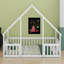 House-Shaped Floor Bed With Fence-666340116